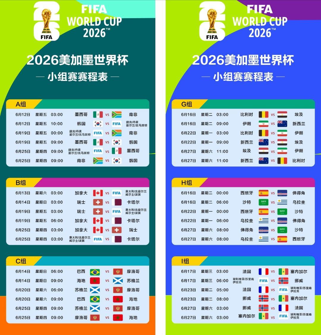 2026世界杯赛程大改：白天看球，中国球迷终于不用熬夜了-第2张图片-世界杯直播-世界杯直播观看-官方最新链接-V3.6.9